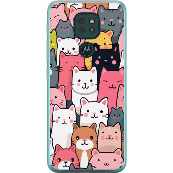 Mobildeksel til Motorola Moto G9 Play med Kattmønster motiv