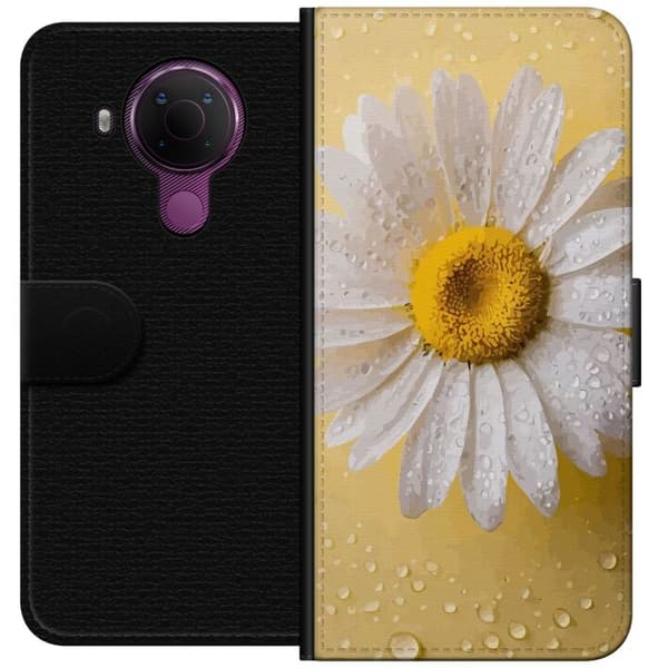 Lommeboketui til Nokia 5.4 med Porselensblomst motiv