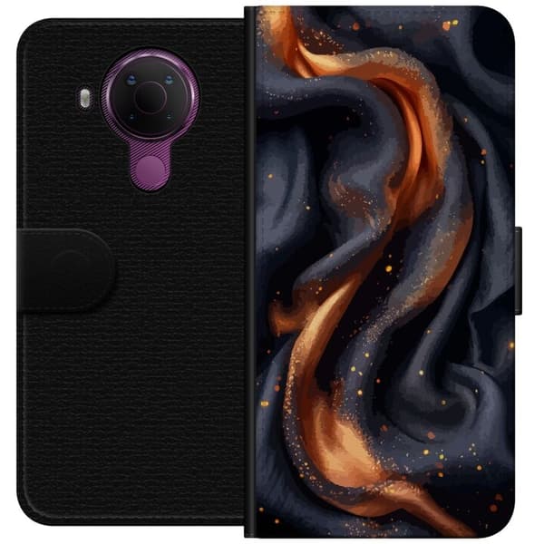 Lommeboketui til Nokia 5.4 med Brennende silke motiv