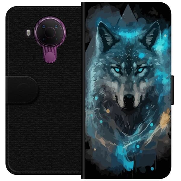 Plånboksfodral till Nokia 5.4 med Varg motiv