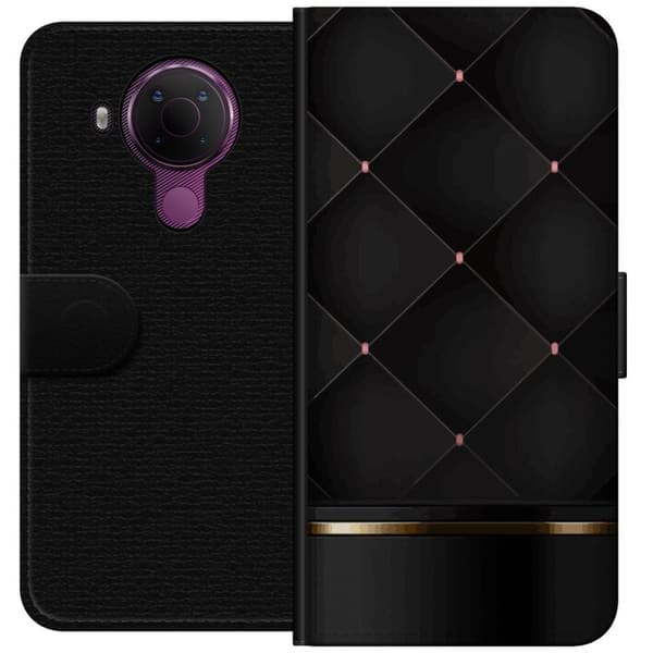 Plånboksfodral till Nokia 5.4 med Lyxig linje motiv