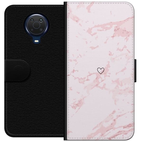 Plånboksfodral till Nokia G20 med Rosa Hjärta motiv