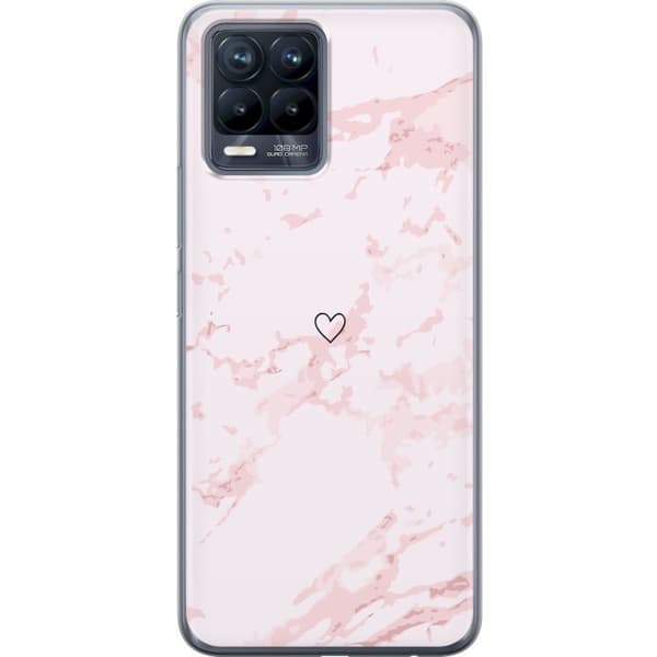 Mobilcover til Realme 8 med Rosa Hjerte motiv