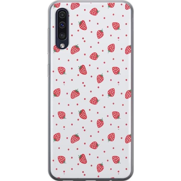 Mobilcover til Samsung Galaxy A50 med Jordbær motiv