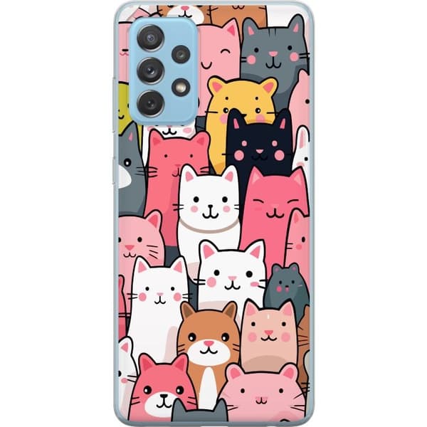 Mobilcover til Samsung Galaxy A52 5G med Katte mønster motiv