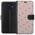 Miniatyrbillede 1 af 4: Tegnebogsetui til Samsung Galaxy A6 (2018) med Kirsebær motiv