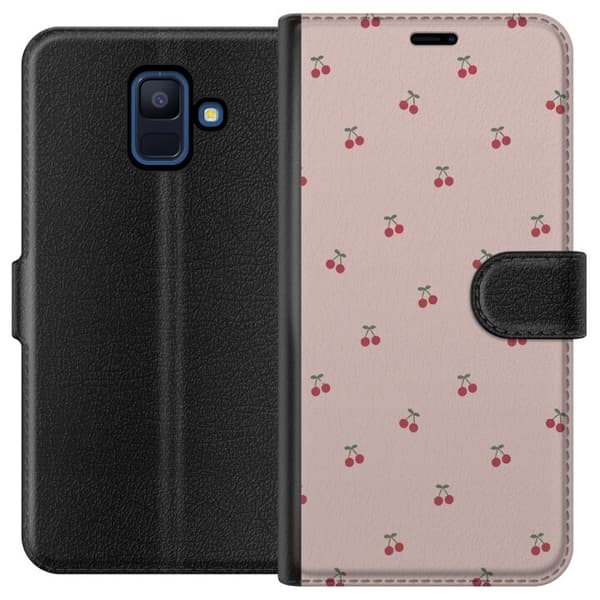 Plånboksfodral till Samsung Galaxy A6 (2018) med Körsbär motiv