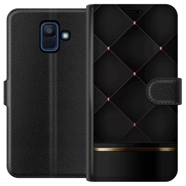 Plånboksfodral till Samsung Galaxy A6 (2018) med Lyxig linje motiv