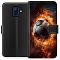 Miniatyrbilde 1 av 4: Lommeboketui til Samsung Galaxy A6 (2018) med Fotball motiv