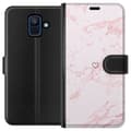 Pikkukuva 1 / 4: Lompakkokotelo Samsung Galaxy A6 (2018)-laitteelle, jossa on Roosa Sydän kuvio