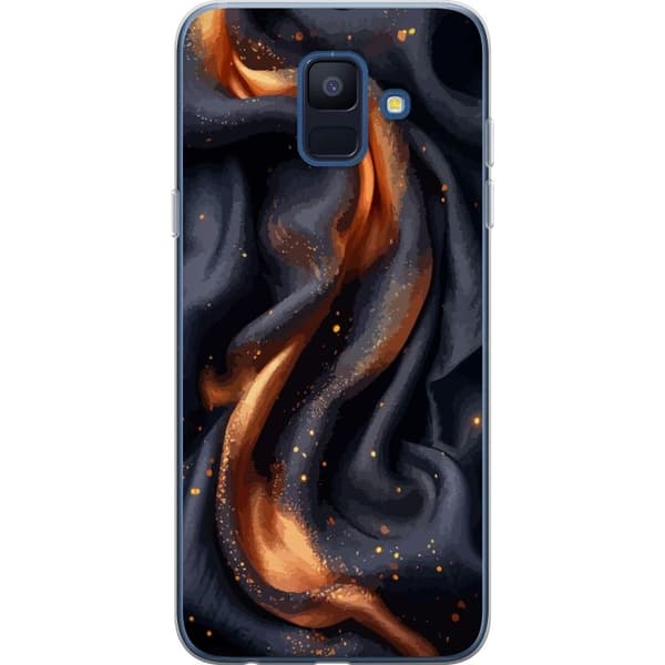 Mobildeksel til Samsung Galaxy A6 (2018) med Brennende silke motiv