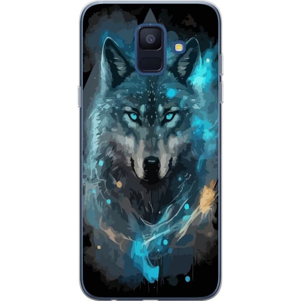 Kännykkäkuori Samsung Galaxy A6 (2018)-laitteelle, jossa on Susi kuvio