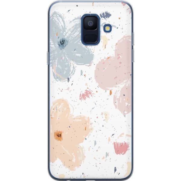 Kännykkäkuori Samsung Galaxy A6 (2018)-laitteelle, jossa on Kukat kuvio