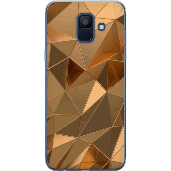 Kännykkäkuori Samsung Galaxy A6 (2018)-laitteelle, jossa on 3D Kulta kuvio