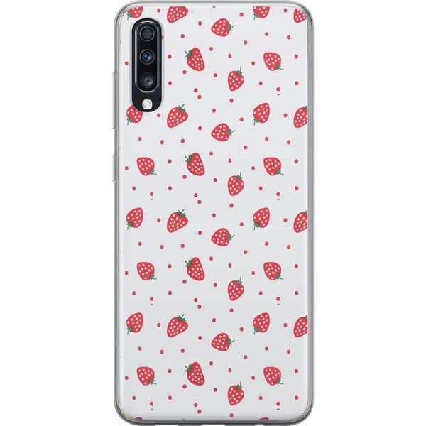 Mobilcover til Samsung Galaxy A70 med Jordbær motiv