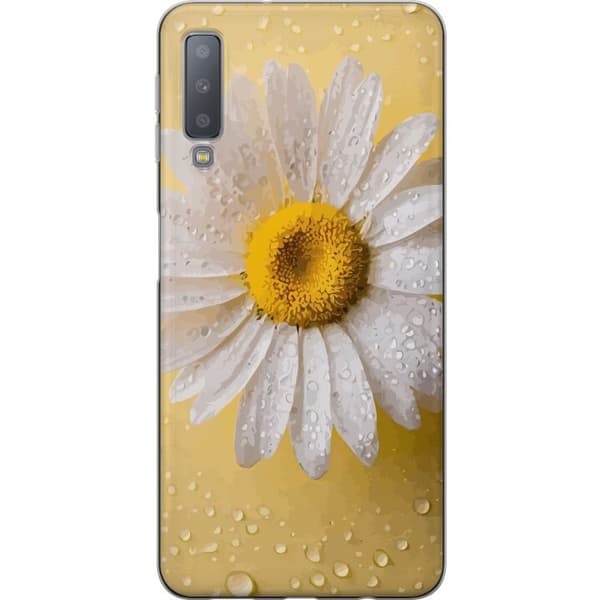 Kännykkäkuori Samsung Galaxy A7 (2018)-laitteelle, jossa on Posliinikukka kuvio