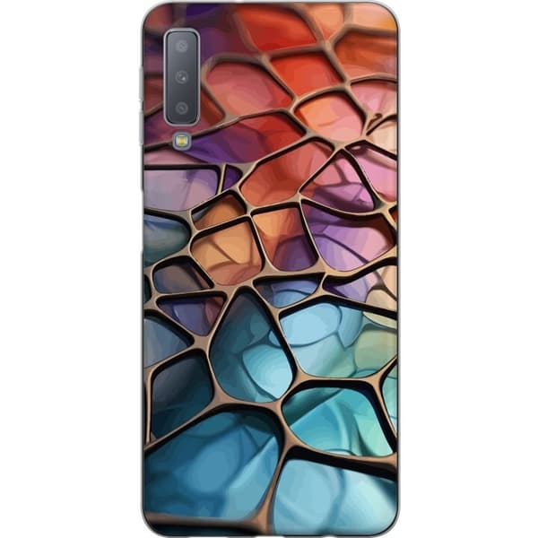Mobildeksel til Samsung Galaxy A7 (2018) med Metalliskt mønster motiv