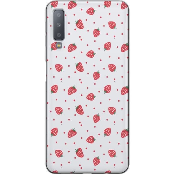 Mobilcover til Samsung Galaxy A7 (2018) med Jordbær motiv