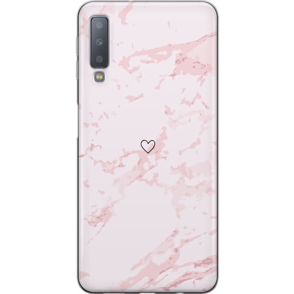 Mobilcover til Samsung Galaxy A7 (2018) med Rosa Hjerte motiv