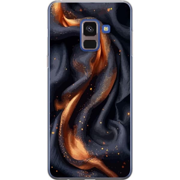 Mobildeksel til Samsung Galaxy A8 (2018) med Brennende silke motiv
