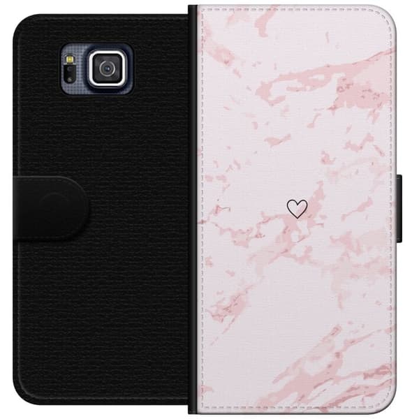 Plånboksfodral till Samsung Galaxy Alpha med Rosa Hjärta motiv