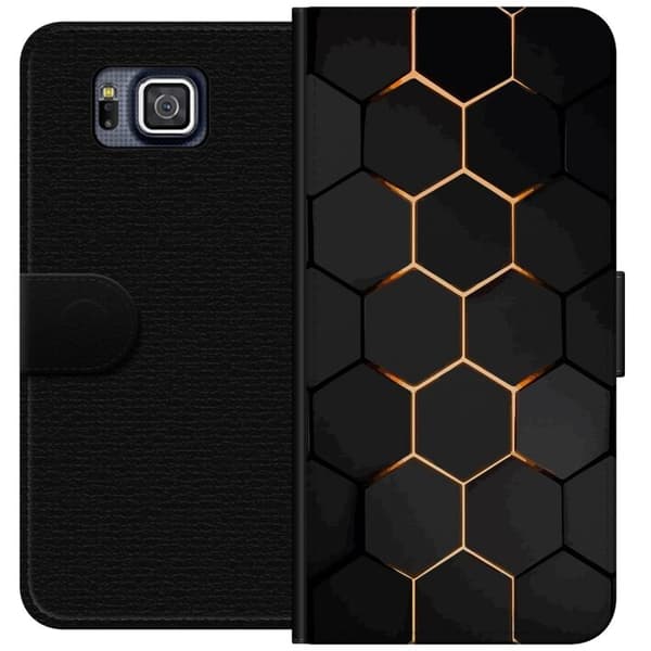 Plånboksfodral till Samsung Galaxy Alpha med Lyxigt Mönster motiv