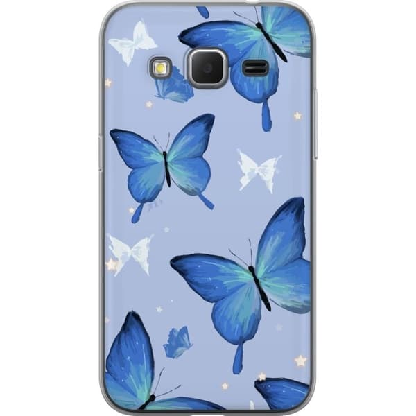 Mobildeksel til Samsung Galaxy Core Prime med Blå sommerfugler motiv
