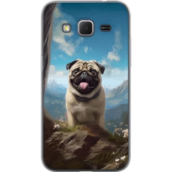 Mobildeksel til Samsung Galaxy Core Prime med Glad Hund motiv