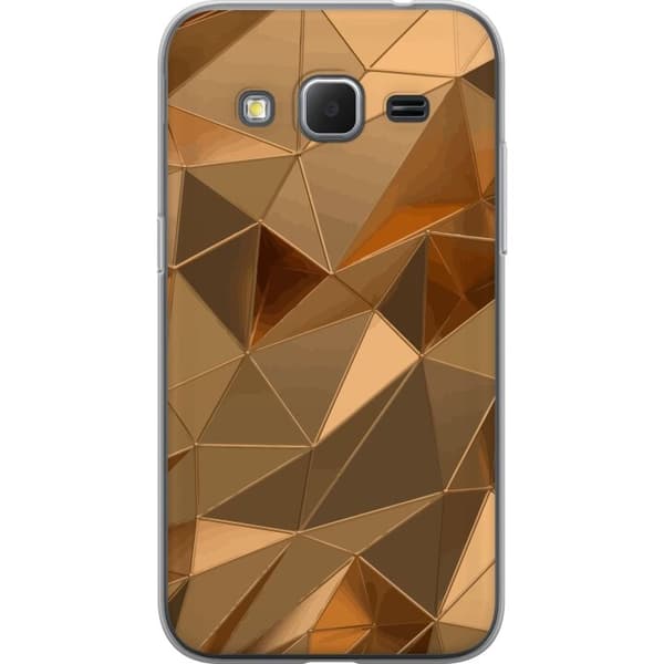 Mobildeksel til Samsung Galaxy Core Prime med 3D Gull motiv