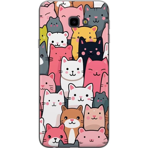 Mobildeksel til Samsung Galaxy J4+ med Kattmønster motiv