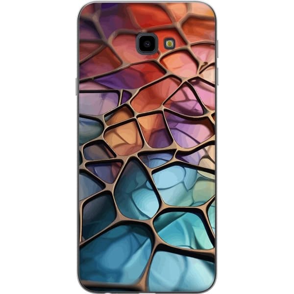 Mobildeksel til Samsung Galaxy J4+ med Metalliskt mønster motiv