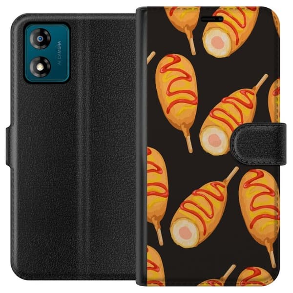 Lommeboketui til Motorola Moto E13 med Kyllinglår motiv