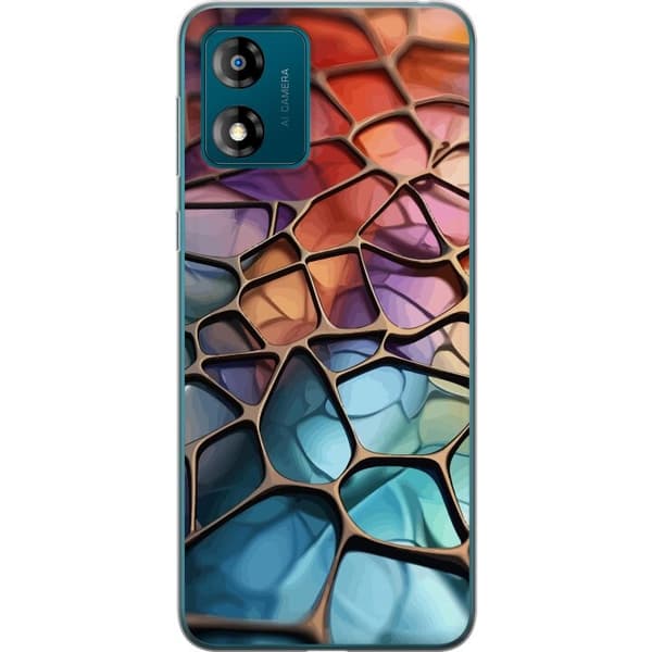 Mobilcover til Motorola Moto E13 med Metallict mønster motiv