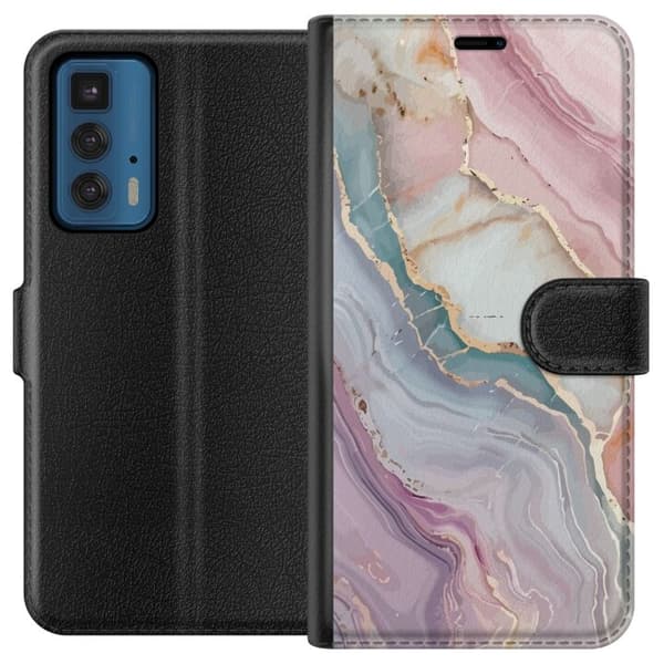 Tegnebogsetui til Motorola Edge 20 Pro med Marmor motiv