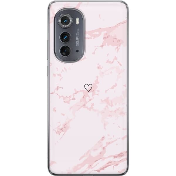 Kännykkäkuori Motorola Edge (2022)-laitteelle, jossa on Roosa Sydän kuvio