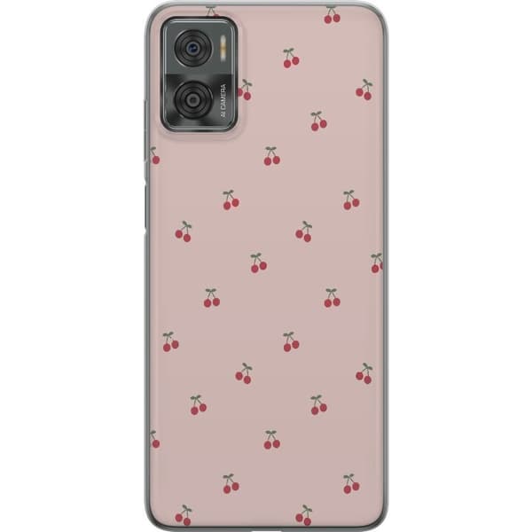 Kännykkäkuori Motorola Moto E22i-laitteelle, jossa on Kirsikka kuvio