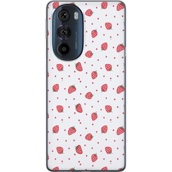 Mobilcover til Motorola Edge 30 Pro med Jordbær motiv