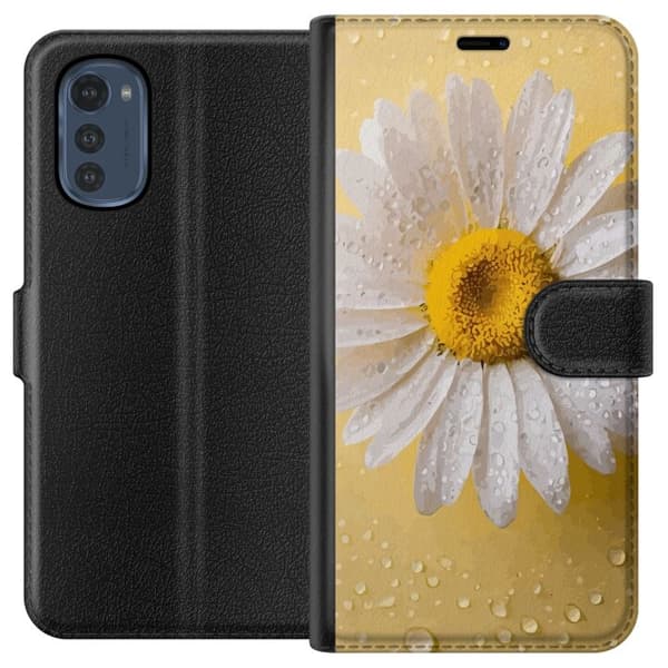 Plånboksfodral till Motorola Moto E32s med Porslinsblomma motiv