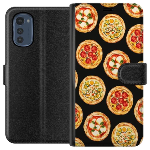 Lommeboketui til Motorola Moto E32s med Pizza motiv