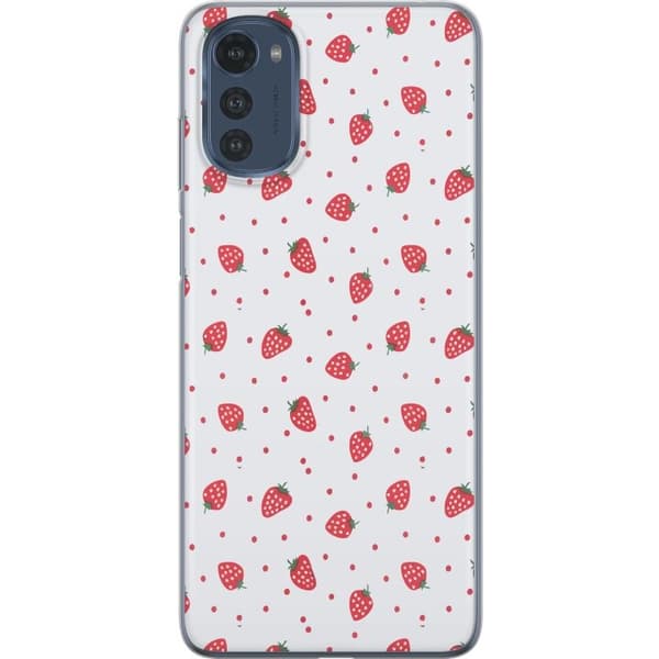 Kännykkäkuori Motorola Moto E32s-laitteelle, jossa on Mansikat kuvio
