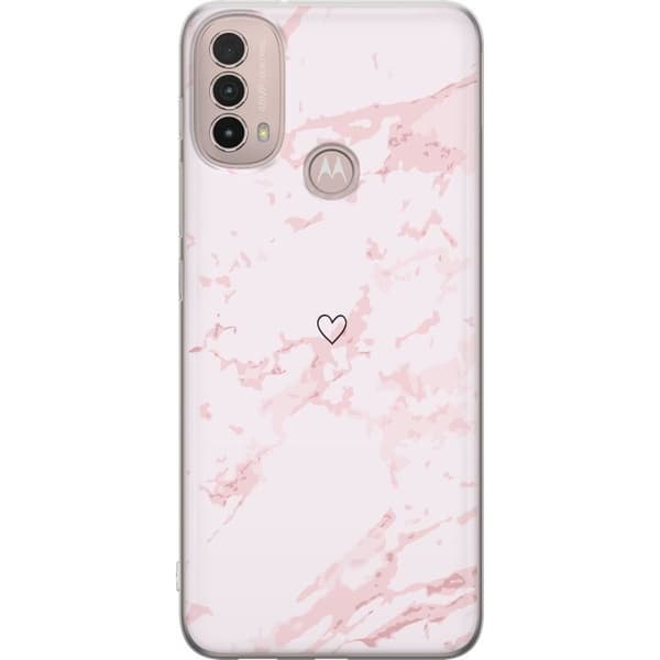 Mobilcover til Motorola Moto E40 med Rosa Hjerte motiv