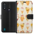 Pikkukuva 1 / 4: Lompakkokotelo Motorola Moto E6i-laitteelle, jossa on Lasinen kuvio