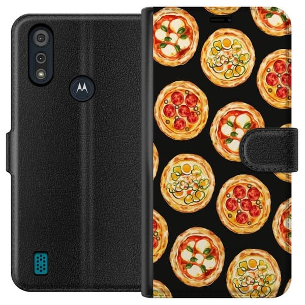 Lommeboketui til Motorola Moto E6i med Pizza motiv