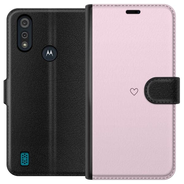 Lommeboketui til Motorola Moto E6i med Hjerte motiv