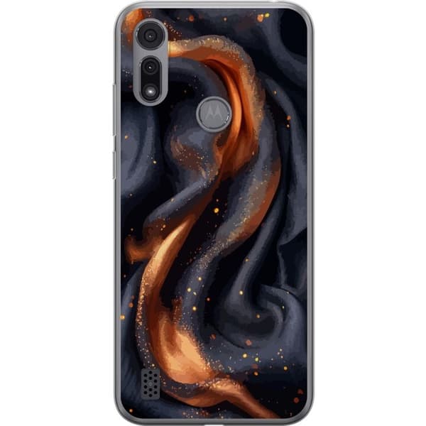Mobilcover til Motorola Moto E6i med Brandigt silke motiv
