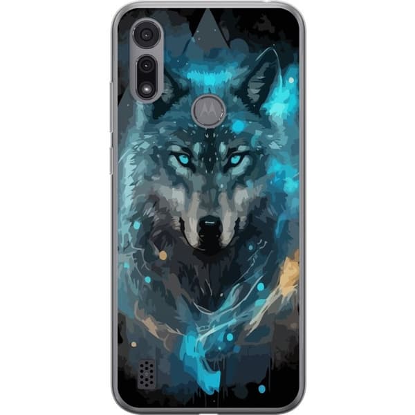 Mobilcover til Motorola Moto E6i med Ulve motiv