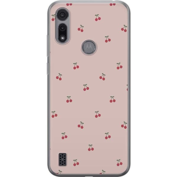 Mobilcover til Motorola Moto E6i med Kirsebær motiv