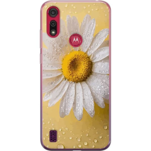Mobilcover til Motorola Moto E6s (2020) med Porcelænsblomst motiv