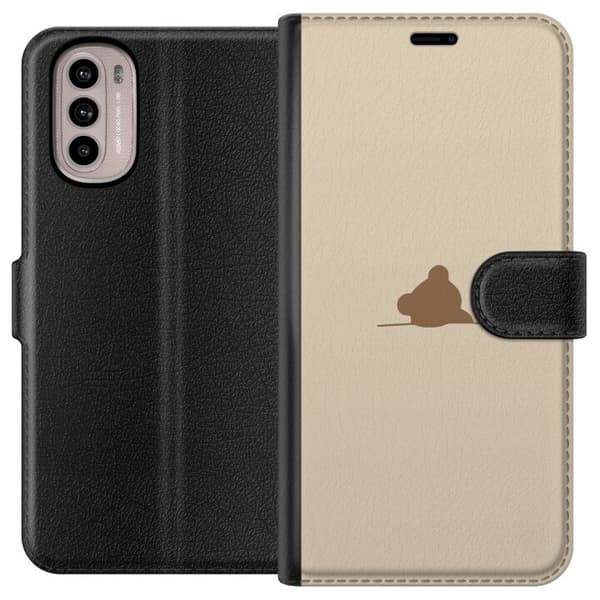 Lompakkokotelo Motorola Moto G41-laitteelle, jossa on Nalle kuvio