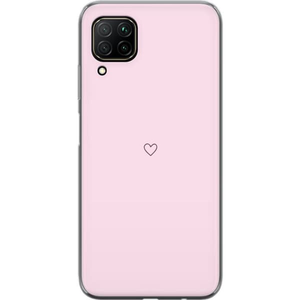 Kännykkäkuori Huawei P40 lite-laitteelle, jossa on Sydän kuvio
